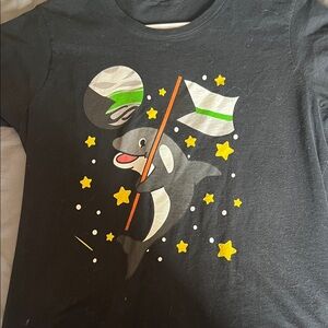 Black Dolphin Graphic T-Shirt